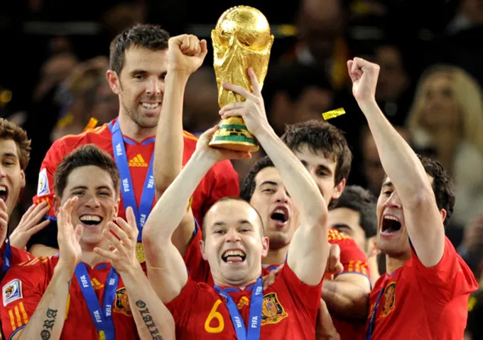 Đỉnh cao trong sự nghiệp của Iniesta là chức vô địch World Cup 2010